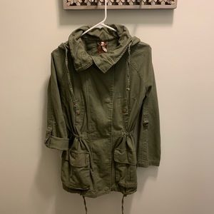 Army green coat